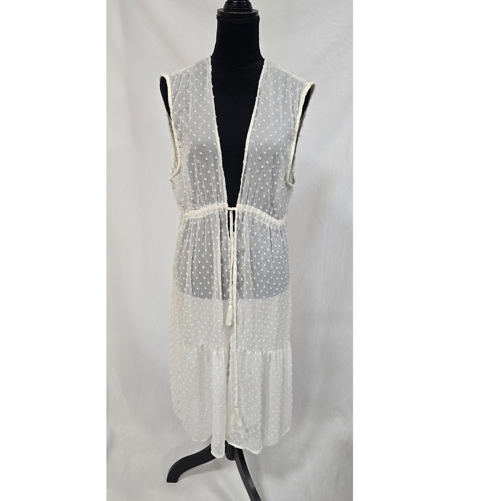 Lauren Conrad women one size duster swiss dot sheer fairy kimono ethereal boho
